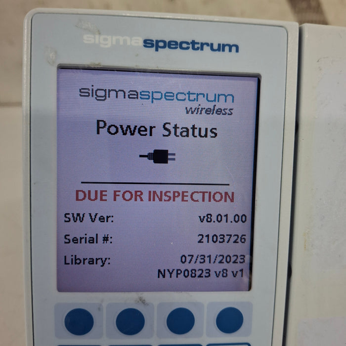 Baxter Baxter Sigma Spectrum 8.01.00 w/o Battery Infusion Pump Infusion Pump reLink Medical