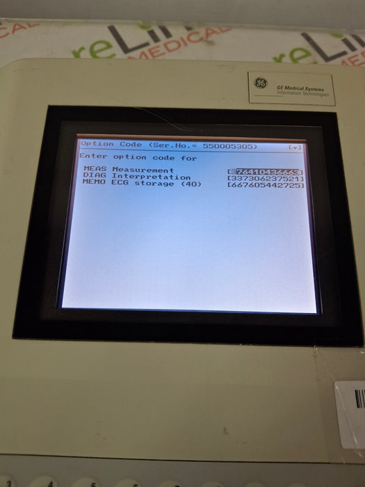 GE Healthcare GE Healthcare MAC 1200 ECG Cardiology reLink Medical