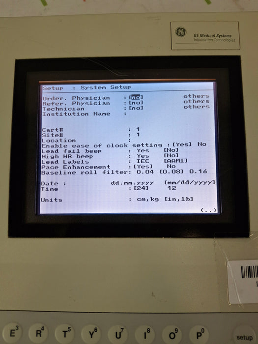 GE Healthcare GE Healthcare MAC 1200 ECG Cardiology reLink Medical