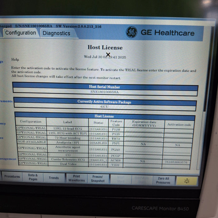 GE Healthcare GE Healthcare Carescape B450 Critical Care Patient Monitor Patient Monitors reLink Medical