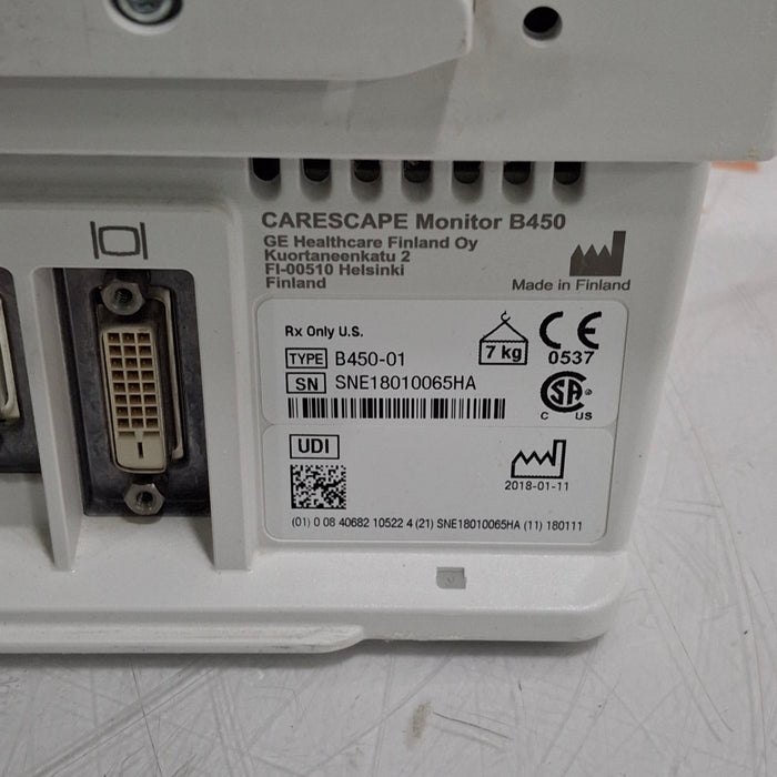 GE Healthcare GE Healthcare Carescape B450 Critical Care Patient Monitor Patient Monitors reLink Medical