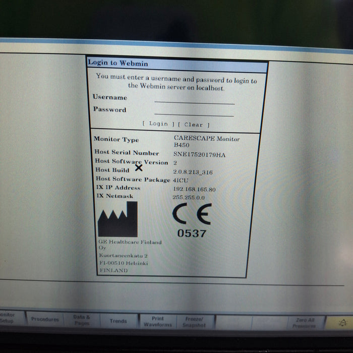 GE Healthcare GE Healthcare Carescape B450 Critical Care Patient Monitor Patient Monitors reLink Medical