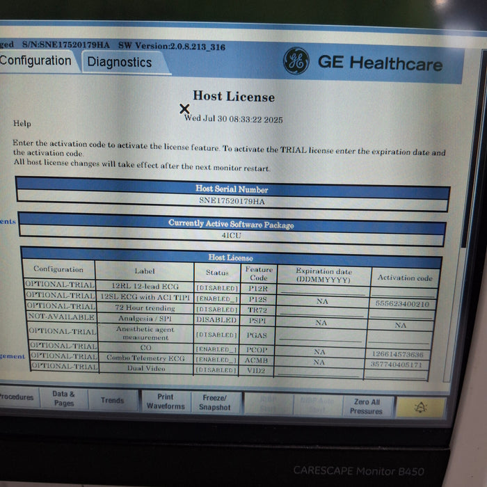 GE Healthcare GE Healthcare Carescape B450 Critical Care Patient Monitor Patient Monitors reLink Medical