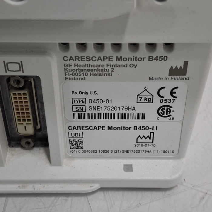 GE Healthcare GE Healthcare Carescape B450 Critical Care Patient Monitor Patient Monitors reLink Medical