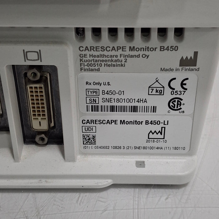 GE Healthcare Carescape B450 Critical Care Patient Monitor