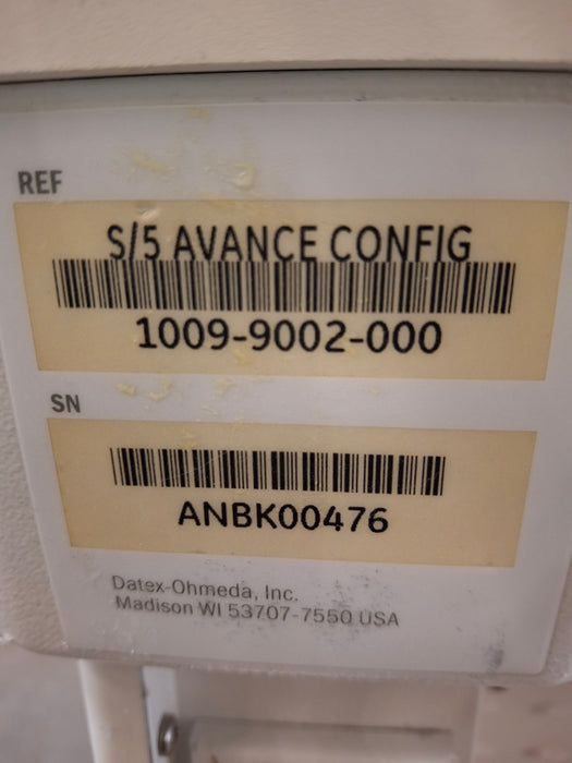 GE Healthcare GE Healthcare S/5 Avance Anesthesia System Anesthesia reLink Medical