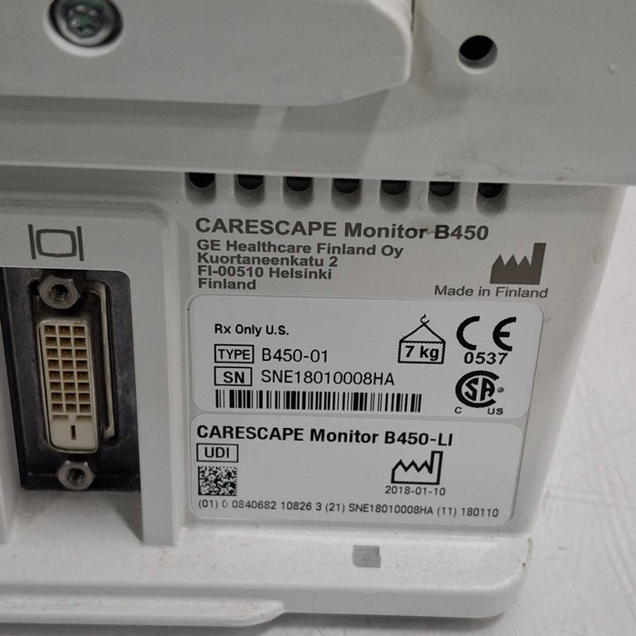 GE Healthcare GE Healthcare Carescape B450 Critical Care Patient Monitor Patient Monitors reLink Medical