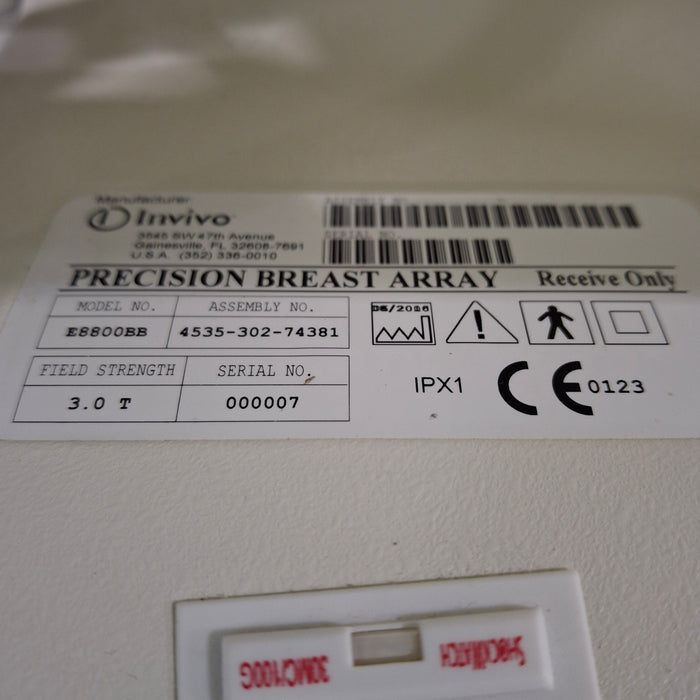 Invivo MDE Precision Breast Array 3.0T MRI Coil