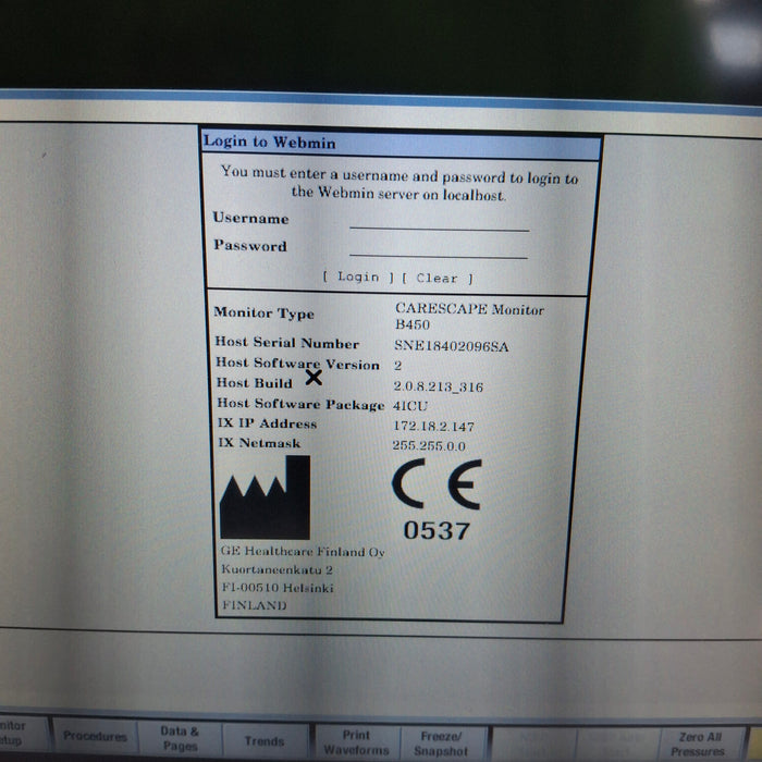 GE Healthcare GE Healthcare Carescape B450 Critical Care Patient Monitor Patient Monitors reLink Medical