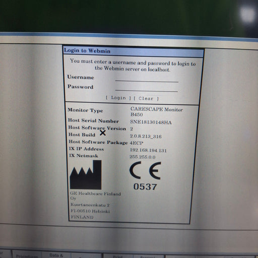 GE Healthcare GE Healthcare Carescape B450 Emergency Care Patient Monitor Patient Monitors reLink Medical