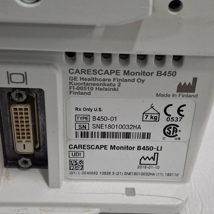 GE Healthcare GE Healthcare Carescape B450 Patient Monitor Patient Monitors reLink Medical