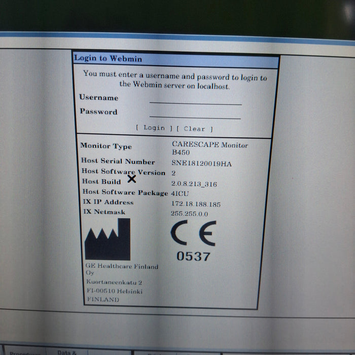 GE Healthcare GE Healthcare Carescape B450 Critical Care Patient Monitor Patient Monitors reLink Medical