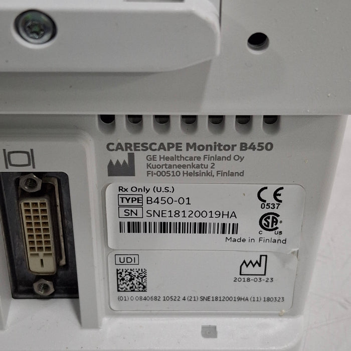 GE Healthcare GE Healthcare Carescape B450 Critical Care Patient Monitor Patient Monitors reLink Medical