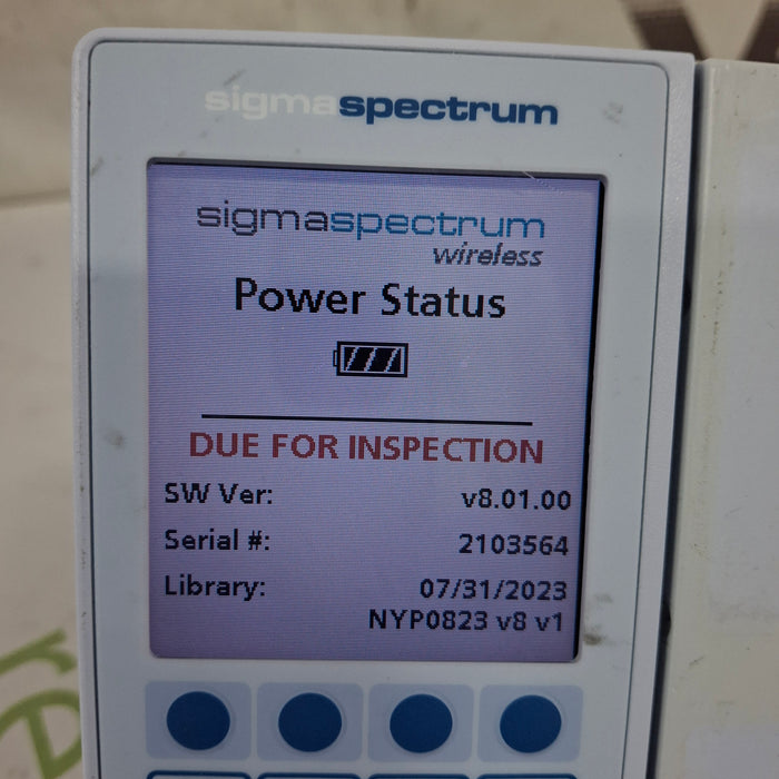 Baxter Baxter Sigma Spectrum 8.01.00 w/o Battery Infusion Pump Infusion Pumps reLink Medical
