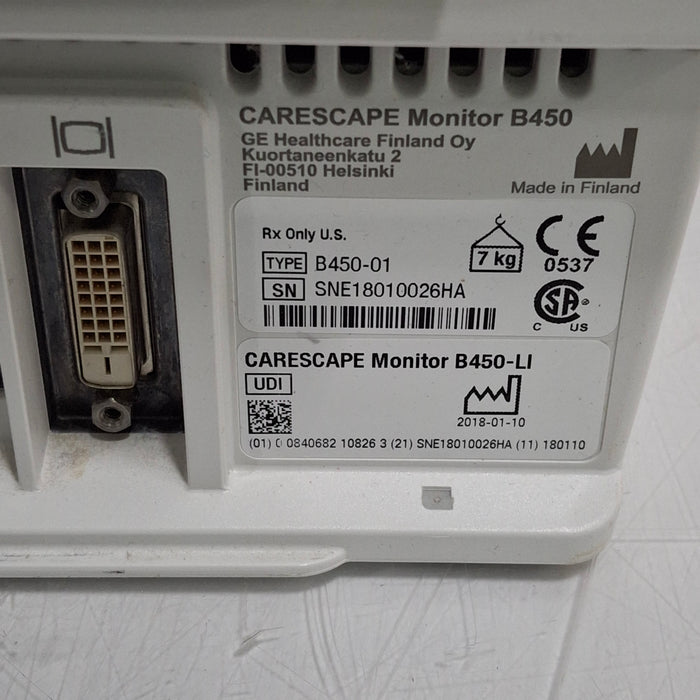 GE Healthcare GE Healthcare Carescape B450 Critical Care Patient Monitor Patient Monitors reLink Medical