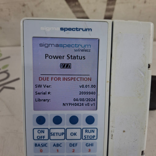Baxter Baxter Sigma Spectrum 8.01.00 w/o Battery Infusion Pump Infusion Pump reLink Medical