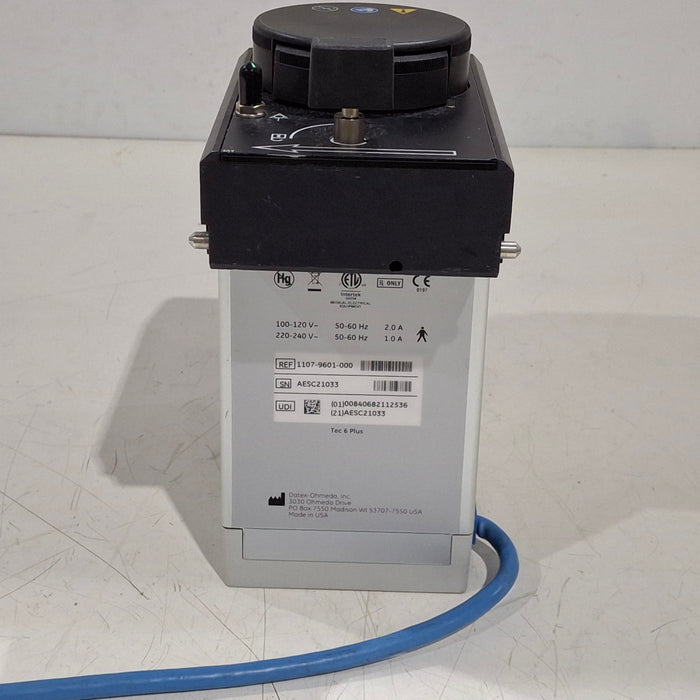 Datex-Ohmeda Datex-Ohmeda Tec 6 Plus Desflurane Vaporizer Anesthesia reLink Medical