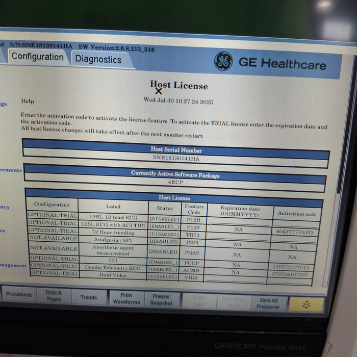 GE Healthcare GE Healthcare Carescape B450 Emergency Care Patient Monitor Patient Monitors reLink Medical