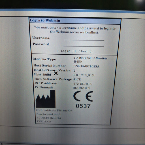 GE Healthcare GE Healthcare Carescape B450 Critical Care Patient Monitor Patient Monitors reLink Medical