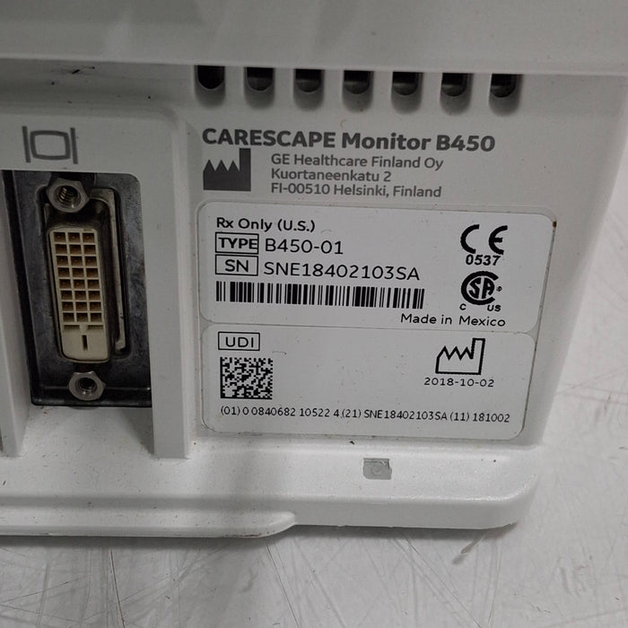 GE Healthcare GE Healthcare Carescape B450 Critical Care Patient Monitor Patient Monitors reLink Medical