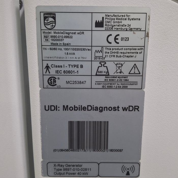 Philips Philips Digital Mobile Diagnost Portable X-Ray Portable X-Ray Machines reLink Medical