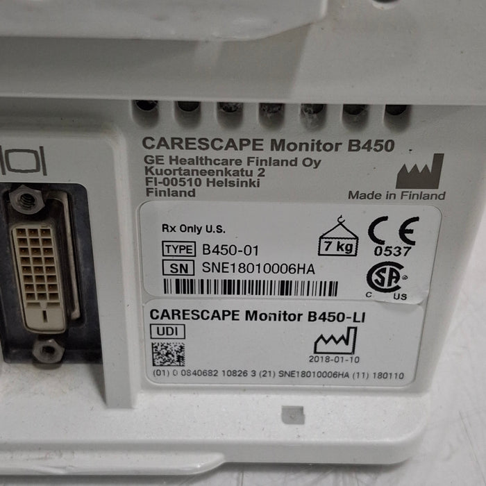 GE Healthcare GE Healthcare Carescape B450 Patient Monitor Patient Monitors reLink Medical