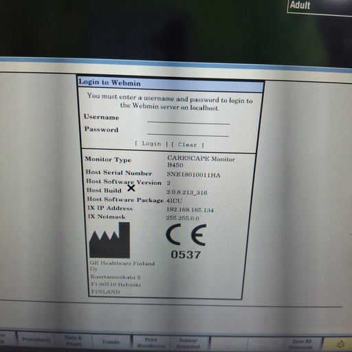 GE Healthcare GE Healthcare Carescape B450 Critical Care Patient Monitor Patient Monitors reLink Medical