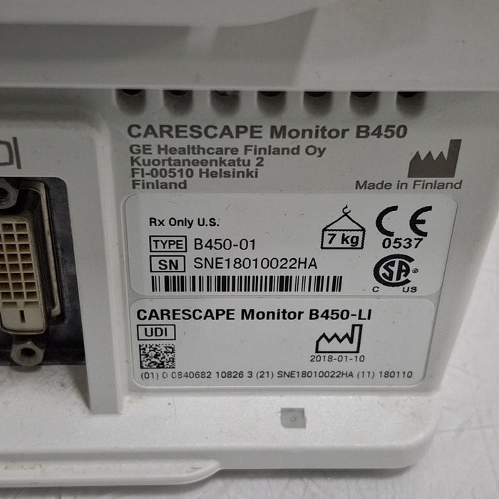 GE Healthcare GE Healthcare Carescape B450 Critical Care Patient Monitor Patient Monitors reLink Medical
