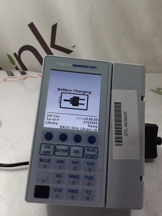 Baxter Sigma Spectrum 8.00.05 w/o Battery Infusion Pump