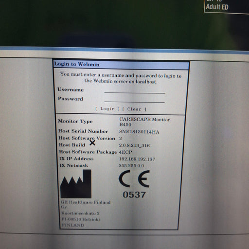 GE Healthcare GE Healthcare Carescape B450 Emergency Care Patient Monitor Patient Monitors reLink Medical