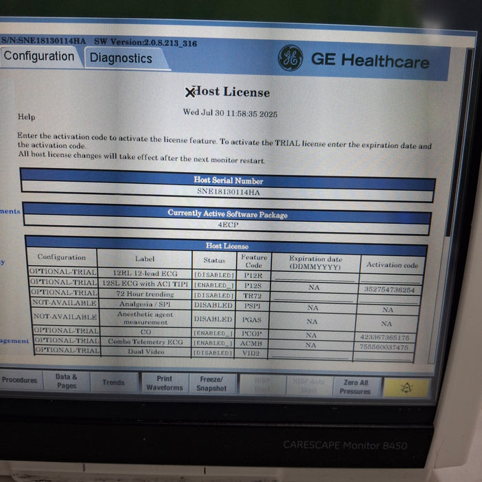 GE Healthcare GE Healthcare Carescape B450 Emergency Care Patient Monitor Patient Monitors reLink Medical