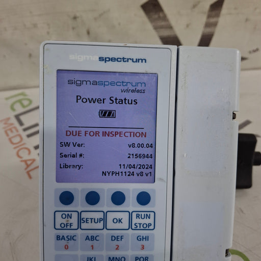 Baxter Baxter Sigma Spectrum 8.00.04 w/o Battery Infusion Pump Infusion Pump reLink Online