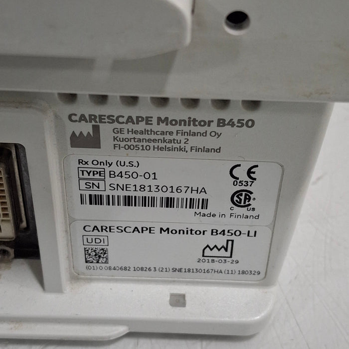 GE Healthcare GE Healthcare Carescape B450 Emergency Care Patient Monitor Patient Monitors reLink Medical