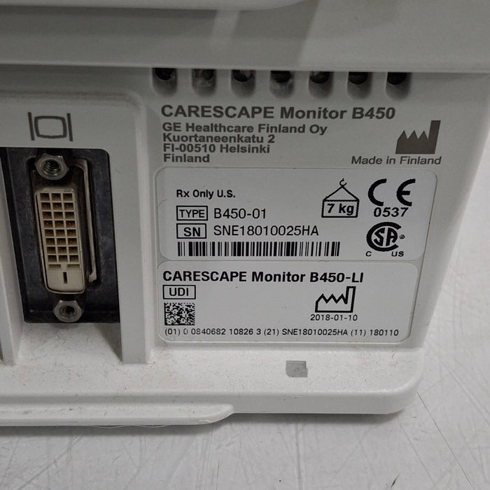 GE Healthcare GE Healthcare Carescape B450 Critical Care Patient Monitor Patient Monitors reLink Medical