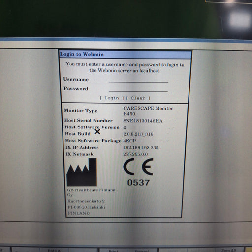 GE Healthcare GE Healthcare Carescape B450 Emergency Care Patient Monitor Patient Monitors reLink Medical