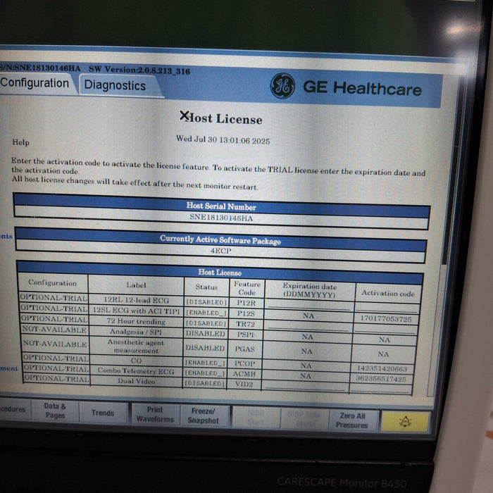 GE Healthcare GE Healthcare Carescape B450 Emergency Care Patient Monitor Patient Monitors reLink Medical