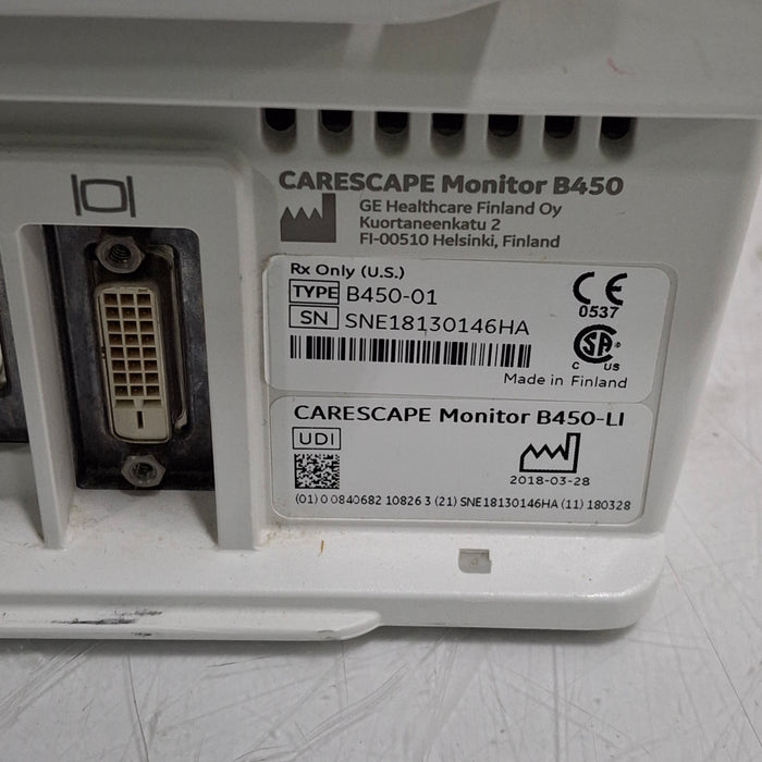 GE Healthcare GE Healthcare Carescape B450 Emergency Care Patient Monitor Patient Monitors reLink Medical