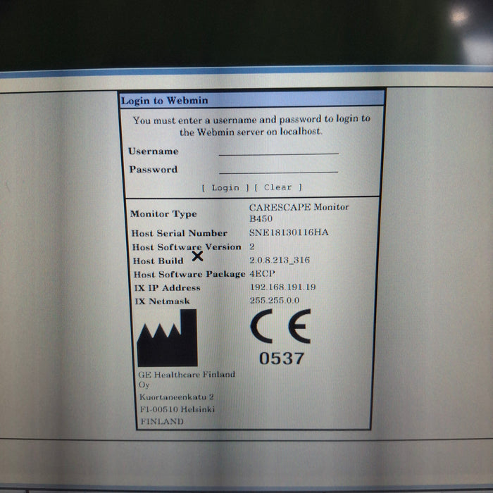 GE Healthcare GE Healthcare Carescape B450 Emergency Care Patient Monitor Patient Monitors reLink Medical