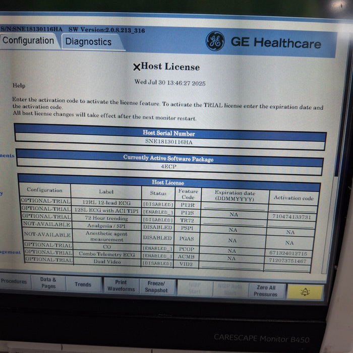 GE Healthcare GE Healthcare Carescape B450 Emergency Care Patient Monitor Patient Monitors reLink Medical
