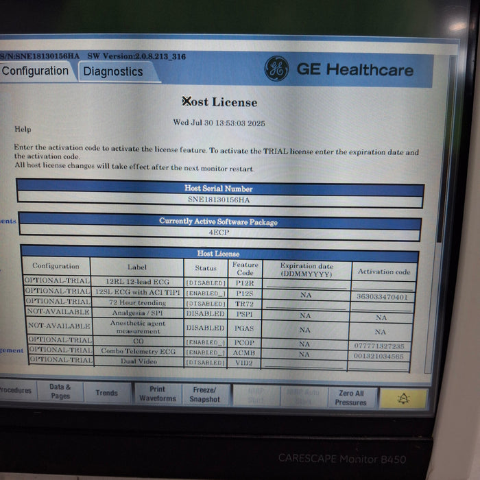 GE Healthcare GE Healthcare Carescape B450 Emergency Care Patient Monitor Patient Monitors reLink Medical