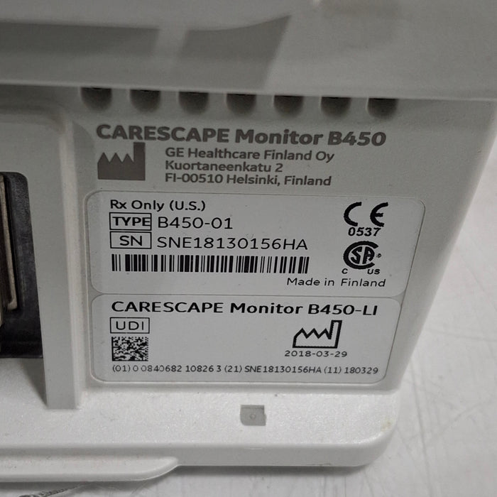 GE Healthcare GE Healthcare Carescape B450 Emergency Care Patient Monitor Patient Monitors reLink Medical