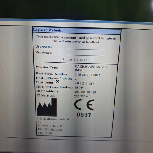 GE Healthcare GE Healthcare Carescape B450 Emergency Care Patient Monitor Patient Monitors reLink Medical