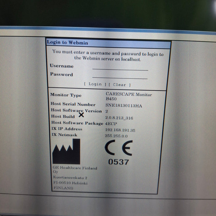 GE Healthcare GE Healthcare Carescape B450 Emergency Care Patient Monitor Patient Monitors reLink Medical