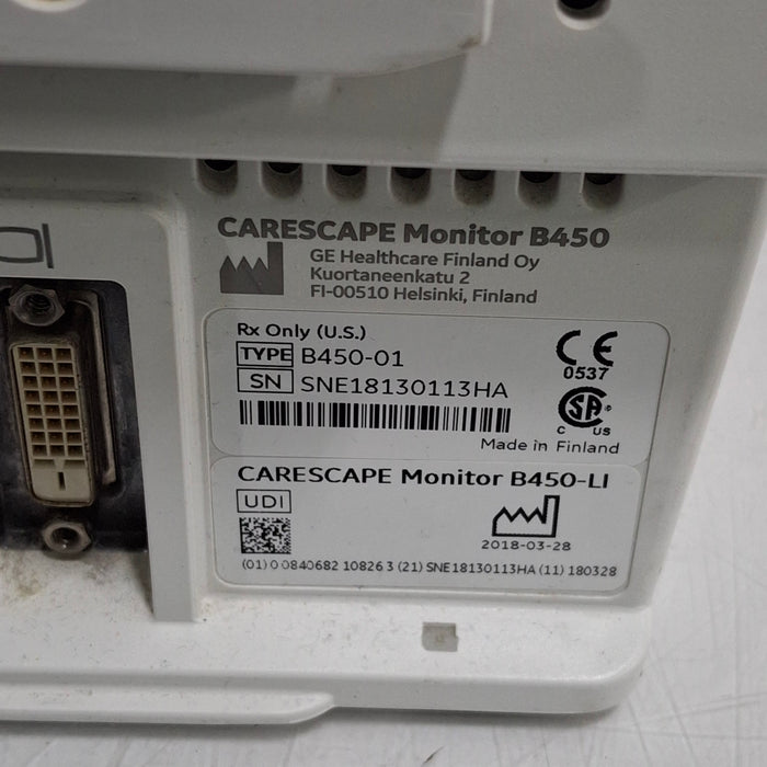 GE Healthcare GE Healthcare Carescape B450 Emergency Care Patient Monitor Patient Monitors reLink Medical