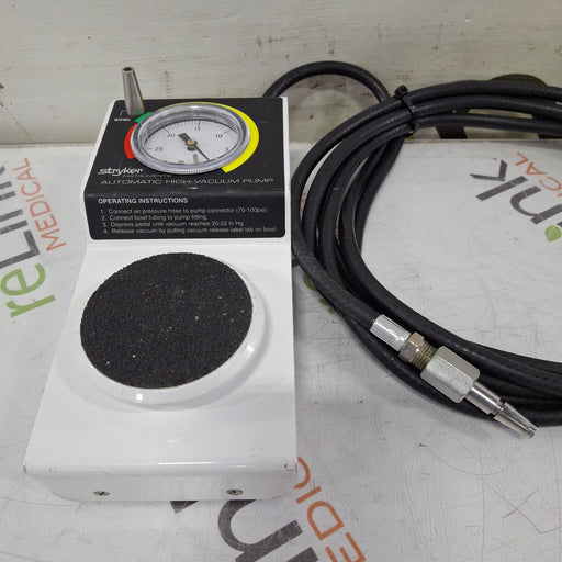 Stryker Stryker 206-500 Automatic High Vacuum Foot Pump Electrosurgical Units reLink Medical
