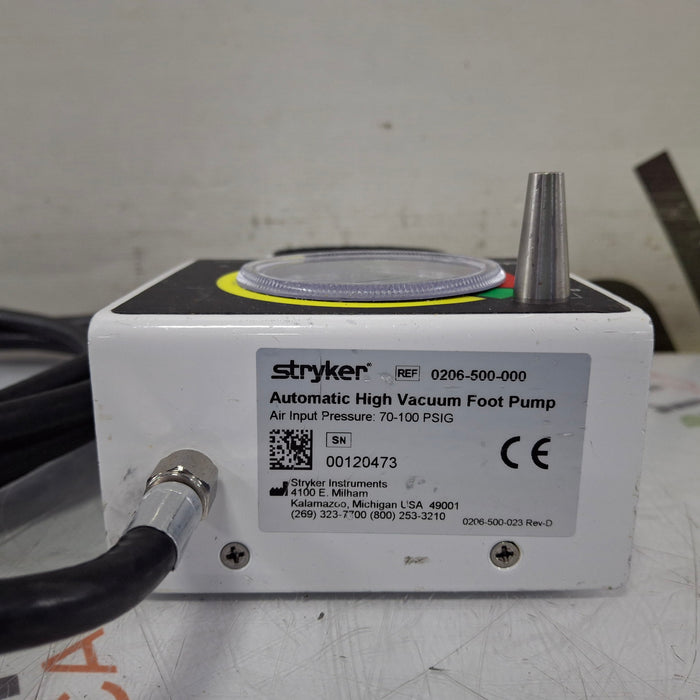 Stryker Stryker 206-500 Automatic High Vacuum Foot Pump Electrosurgical Units reLink Medical
