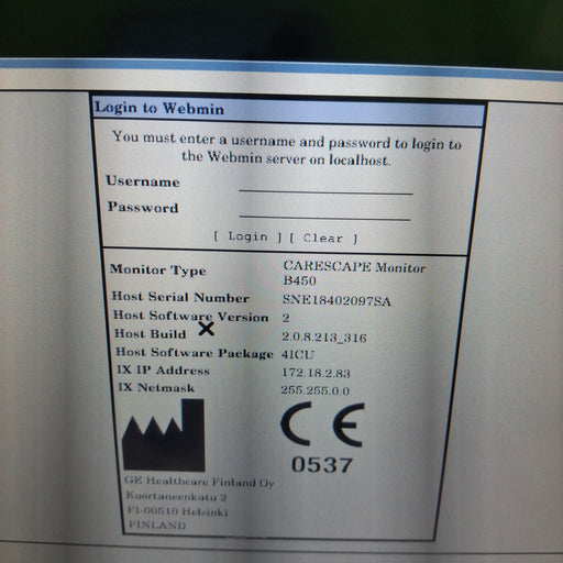 GE Healthcare GE Healthcare Carescape B450 Critical Care Patient Monitor Patient Monitors reLink Medical
