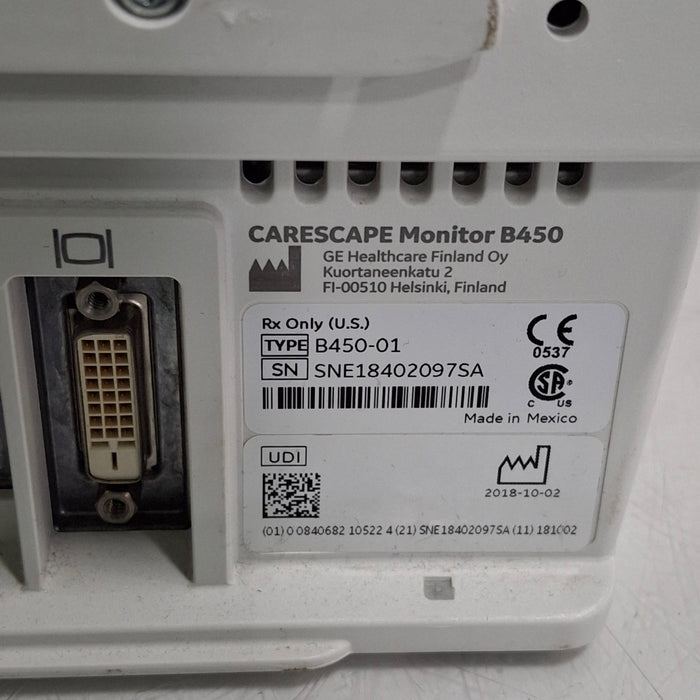 GE Healthcare GE Healthcare Carescape B450 Critical Care Patient Monitor Patient Monitors reLink Medical