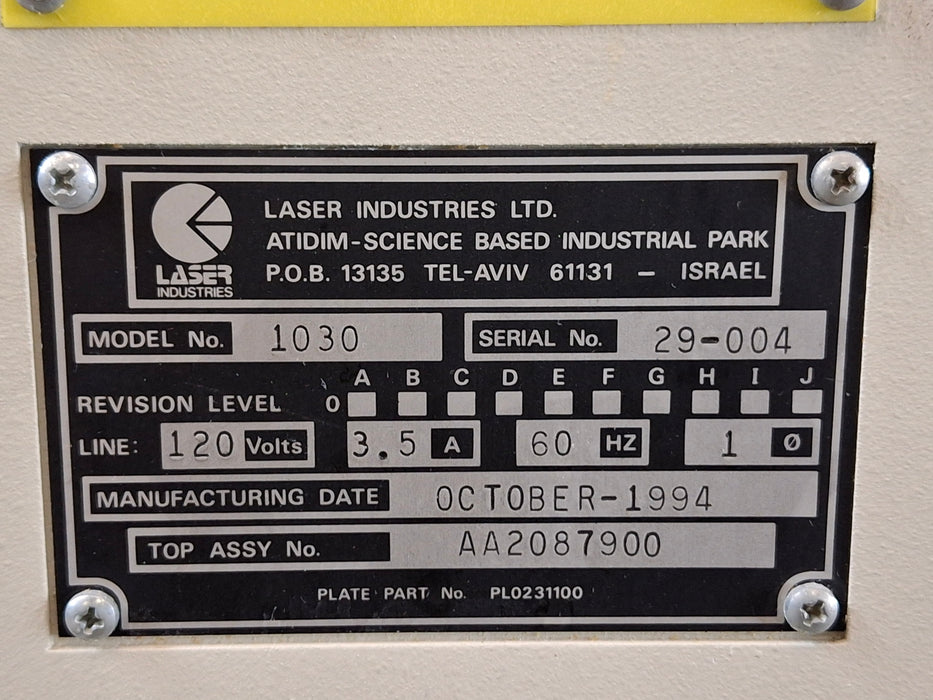 Laser Industries Laser Industries Sharplan 1030 Laser Lasers reLink Medical