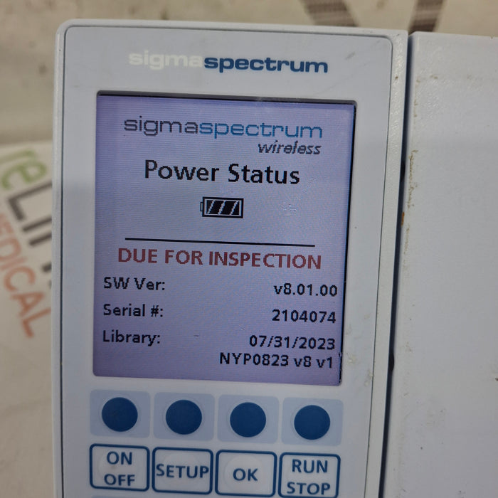 Baxter Baxter Sigma Spectrum 8.01.00 w/o Battery Infusion Pump Infusion Pump reLink Medical
